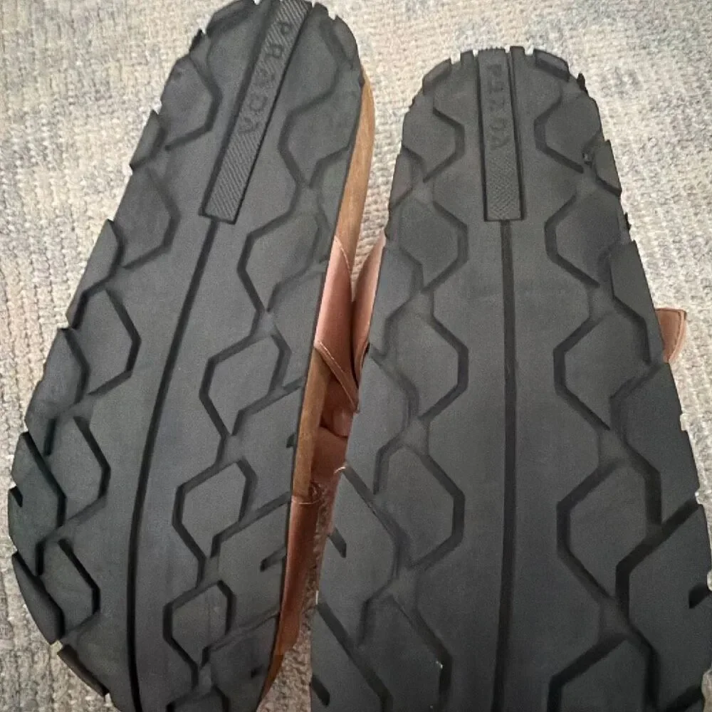 Prada Buckle Slides Rose Gold size 39.5